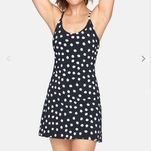 Outdoor Voices Exercise Dress M Polka Dot Black & White with Built In Shorts